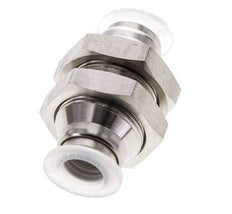 8mm Steckverschraubung Edelstahl/PA EPDM/PTFE Bulkhead
