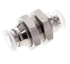 8mm Steckverschraubung Edelstahl/PA EPDM/PTFE Bulkhead