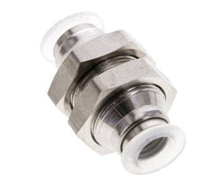 8mm Steckverschraubung Edelstahl/PA EPDM/PTFE Bulkhead