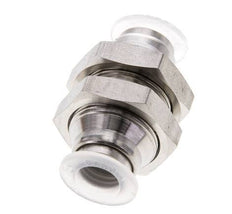 8mm Steckverschraubung Edelstahl/PA EPDM/PTFE Bulkhead