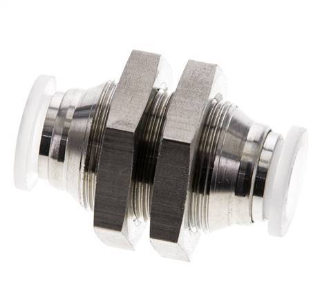 10mm Push-in Fitting Stainless Steel/PA EPDM/PTFE Bulkhead