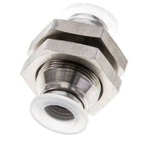 10mm Steckverschraubung Edelstahl/PA EPDM/PTFE Bulkhead
