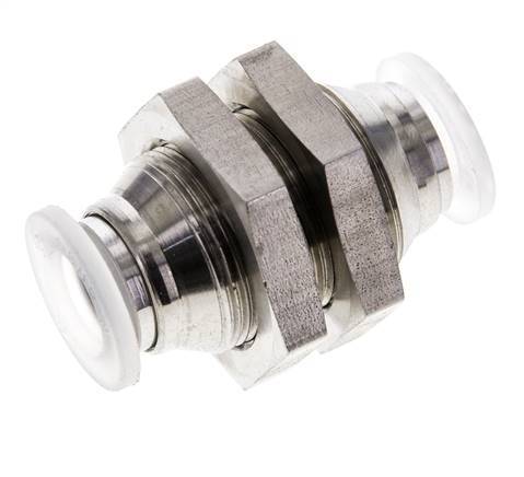 10mm Steckverschraubung Edelstahl/PA EPDM/PTFE Bulkhead