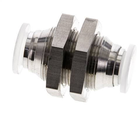 10mm Steckverschraubung Edelstahl/PA EPDM/PTFE Bulkhead