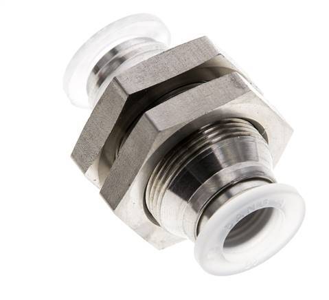 10mm Steckverschraubung Edelstahl/PA EPDM/PTFE Bulkhead