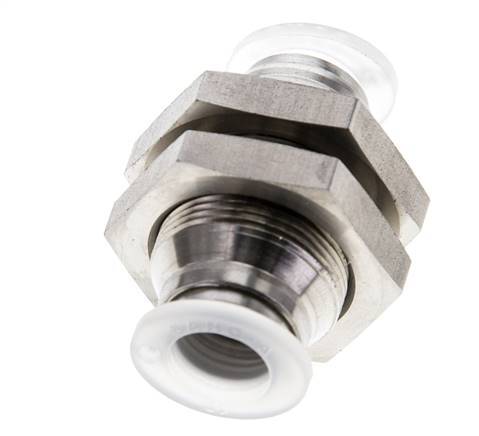 10mm Steckverschraubung Edelstahl/PA EPDM/PTFE Bulkhead