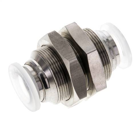 12-mm-Steckverschraubung Edelstahl/PA EPDM/PTFE Bulkhead