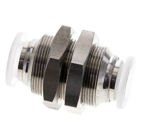12mm Push-in Fitting Stainless Steel/PA EPDM/PTFE Bulkhead