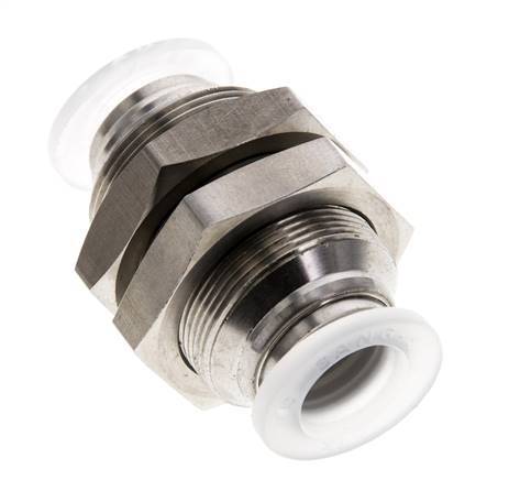 12-mm-Steckverschraubung Edelstahl/PA EPDM/PTFE Bulkhead