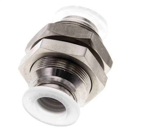 12-mm-Steckverschraubung Edelstahl/PA EPDM/PTFE Bulkhead