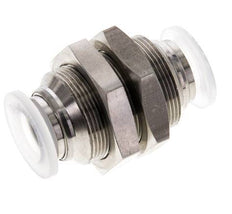 12-mm-Steckverschraubung Edelstahl/PA EPDM/PTFE Bulkhead