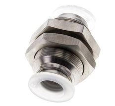 12-mm-Steckverschraubung Edelstahl/PA EPDM/PTFE Bulkhead
