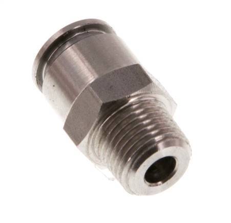 6mm x R1/8'' Steckverschraubung mit Außengewinde Edelstahl FKM