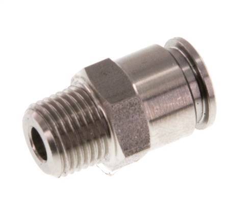 6mm x R1/8'' Steckverschraubung mit Außengewinde Edelstahl FKM