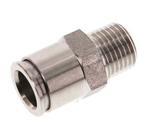 10mm x R1/4'' Push-in Fitting with Male Threads Stainless Steel FKM