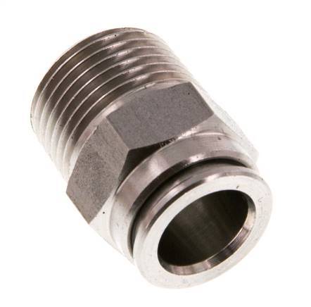 10mm x R3/8'' Steckverschraubung mit Außengewinde Messing FKM