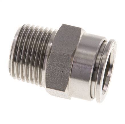 12mm x R3/8'' Steckverschraubung mit Außengewinde Messing FKM