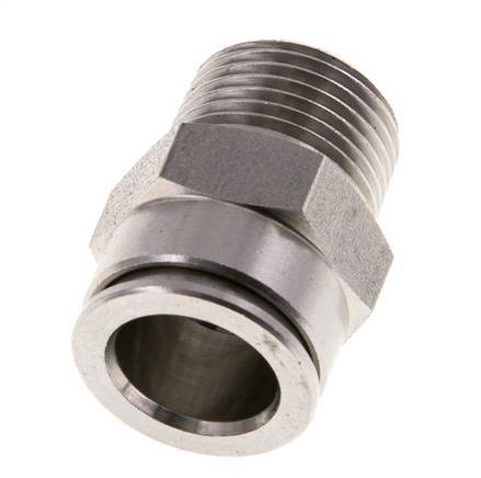 12mm x R3/8'' Steckverschraubung mit Außengewinde Messing FKM