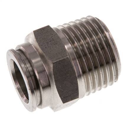 12mm x R1/2'' Push-in Fitting with Male Threads Stainless Steel FKM