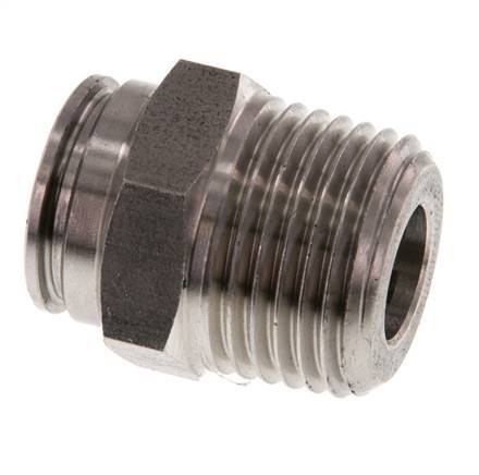 12mm x R1/2'' Steckverschraubung mit Außengewinde Messing FKM