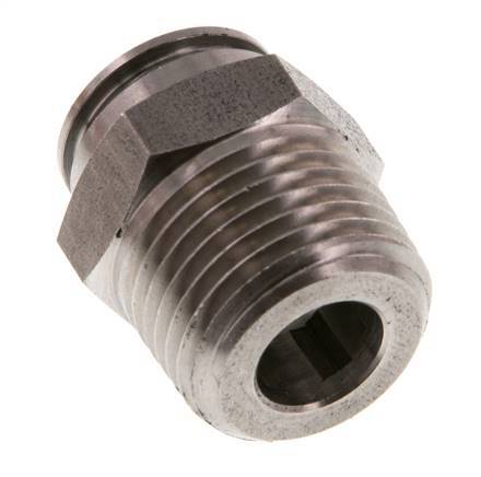 12mm x R1/2'' Steckverschraubung mit Außengewinde Messing FKM