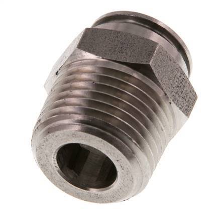 12mm x R1/2'' Steckverschraubung mit Außengewinde Messing FKM