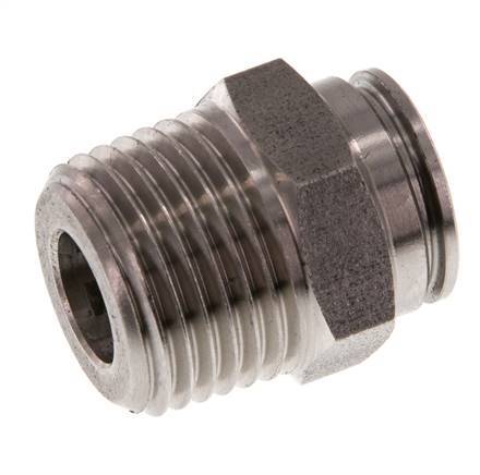 12mm x R1/2'' Steckverschraubung mit Außengewinde Messing FKM