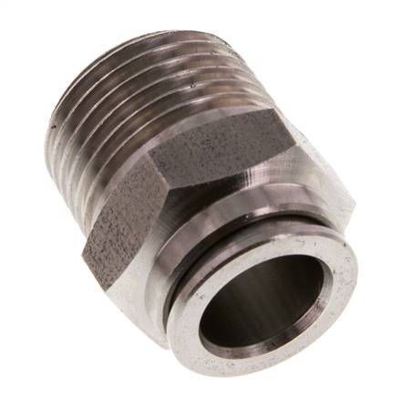 12mm x R1/2'' Steckverschraubung mit Außengewinde Messing FKM