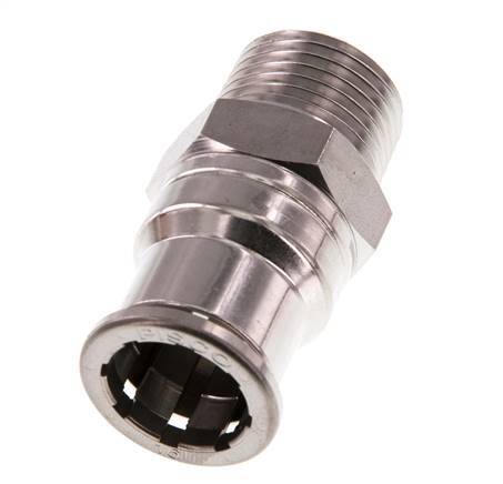 16mm x R1/2'' Steckverschraubung mit Außengewinde Messing/PA 66 NBR