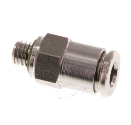 4mm x M 5 Push-in Fitting with Male Threads Stainless Steel FKM