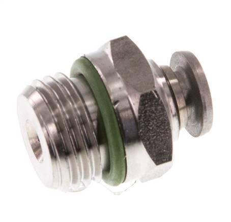 4mm x G1/4'' Push-in Fitting with Male Threads Stainless Steel FKM