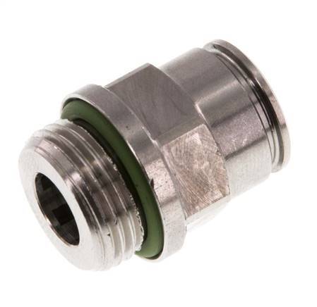 10mm x G3/8'' Steckverschraubung mit Außengewinde Messing FKM