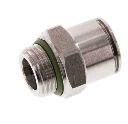 12mm x G3/8'' Steckverschraubung mit Außengewinde Messing FKM