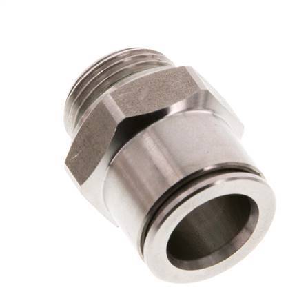 12mm x G3/8'' Steckverschraubung mit Außengewinde Messing FKM