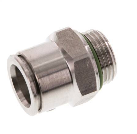 12mm x G3/8'' Steckverschraubung mit Außengewinde Messing FKM