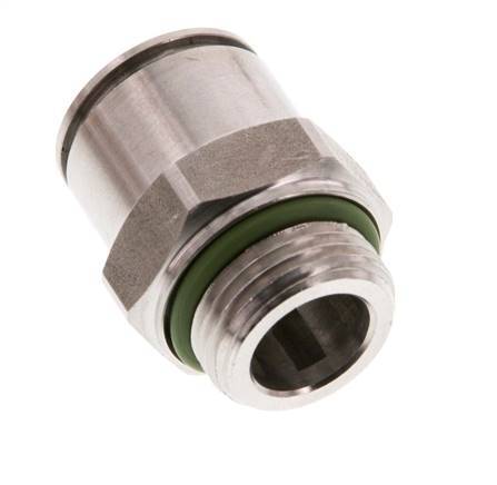 12mm x G3/8'' Steckverschraubung mit Außengewinde Messing FKM