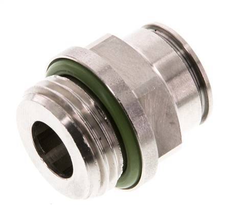 12mm x G1/2'' Steckverschraubung mit Außengewinde Messing FKM