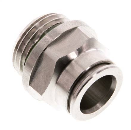 12mm x G1/2'' Steckverschraubung mit Außengewinde Messing FKM
