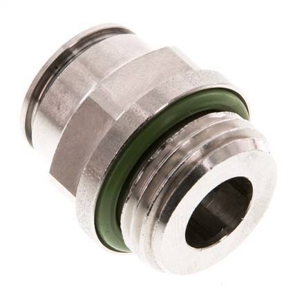 12mm x G1/2'' Steckverschraubung mit Außengewinde Messing FKM