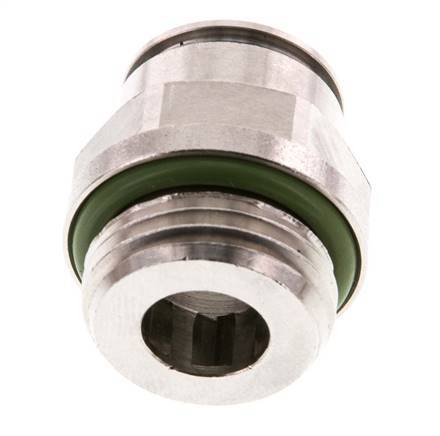 12mm x G1/2'' Steckverschraubung mit Außengewinde Messing FKM