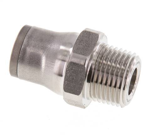12mm x 3/8'' NPT Steckverschraubung mit Außengewinde Edelstahl FKM