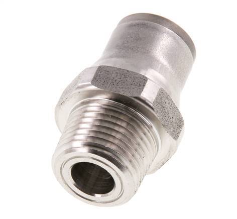 12mm x 3/8'' NPT Steckverschraubung mit Außengewinde Edelstahl FKM