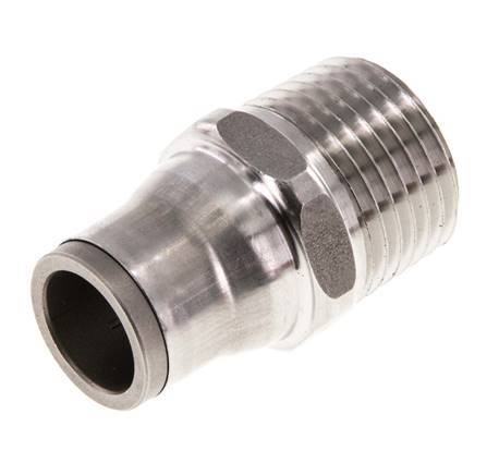 12mm x 1/2'' NPT Steckverschraubung mit Außengewinde Edelstahl FKM