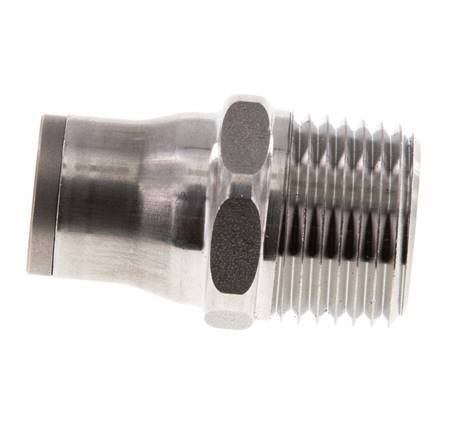12mm x 1/2'' NPT Steckverschraubung mit Außengewinde Edelstahl FKM