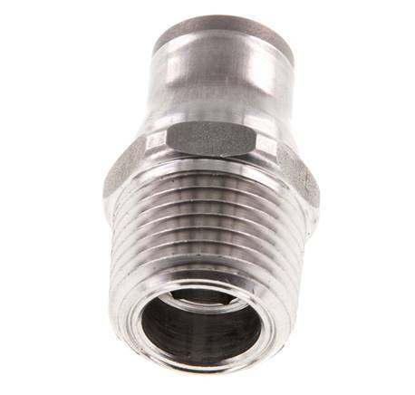 12mm x 1/2'' NPT Steckverschraubung mit Außengewinde Edelstahl FKM
