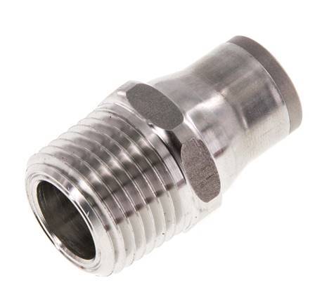 12mm x 1/2'' NPT Steckverschraubung mit Außengewinde Edelstahl FKM