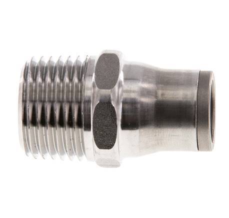 12mm x 1/2'' NPT Steckverschraubung mit Außengewinde Edelstahl FKM