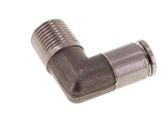 4mm x R1/8'' 90deg Winkel-Steckverschraubung mit Außengewinde Messing FKM drehbar