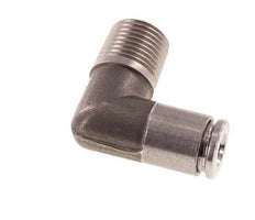 4mm x R1/8'' 90deg Winkel-Steckverschraubung mit Außengewinde Messing FKM drehbar