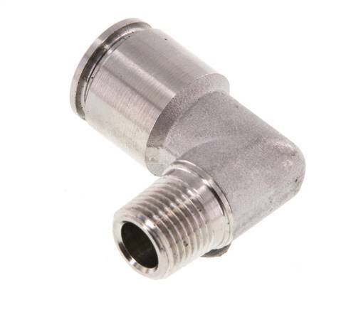 8mm x R1/8'' 90deg Winkel-Steckverschraubung mit Außengewinde Messing FKM drehbar